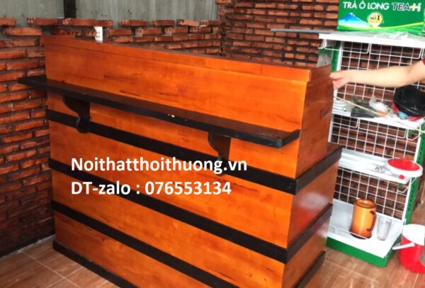Quầy bar cafe bằng gỗ đẹp HCM