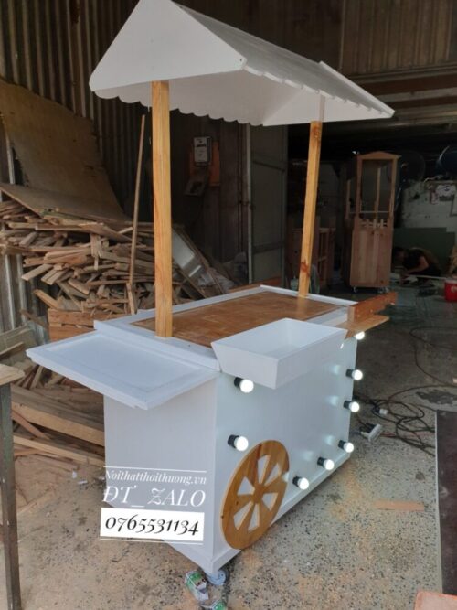Xe trà sữa bằng gỗ đẹp