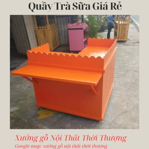 quầy trà sữa gía rẻ gỗ thông