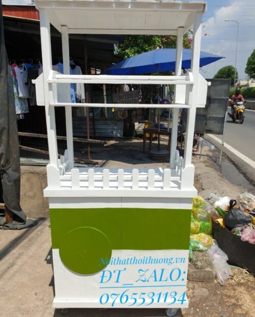 Xe trà sữa bằng gỗ đẹp