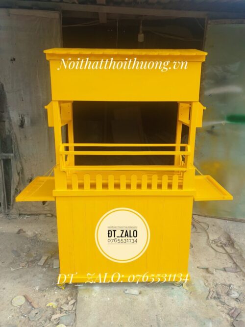 Tủ gỗ bán trà sữa