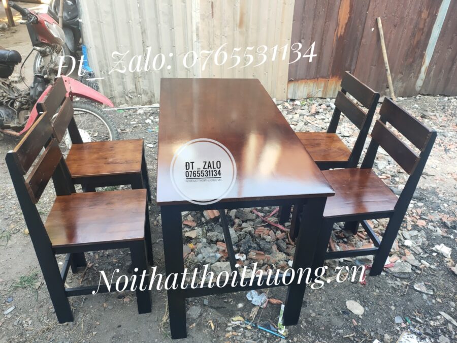 Bàn ghế cafe, quán ăn loại dựa lưng gỗ rẻ đẹp - Ảnh 2