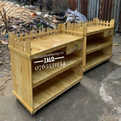 Xe bán cafe vỉa hè bằng gỗ đẹp giá rẻ