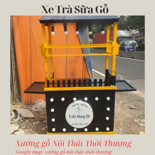 tủ trà sữa gỗ đẹp