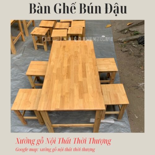 bàn ghế bún đậu mắm tôm