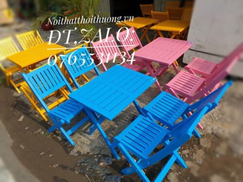 Bàn ghế xếp gỗ HCM, Bình Dương, Đồng Nai