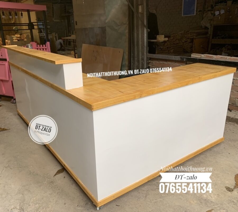 quầy bar pha chế trà sữa gỗ đẹp Hcm, Biên Hoà, Đồng nai