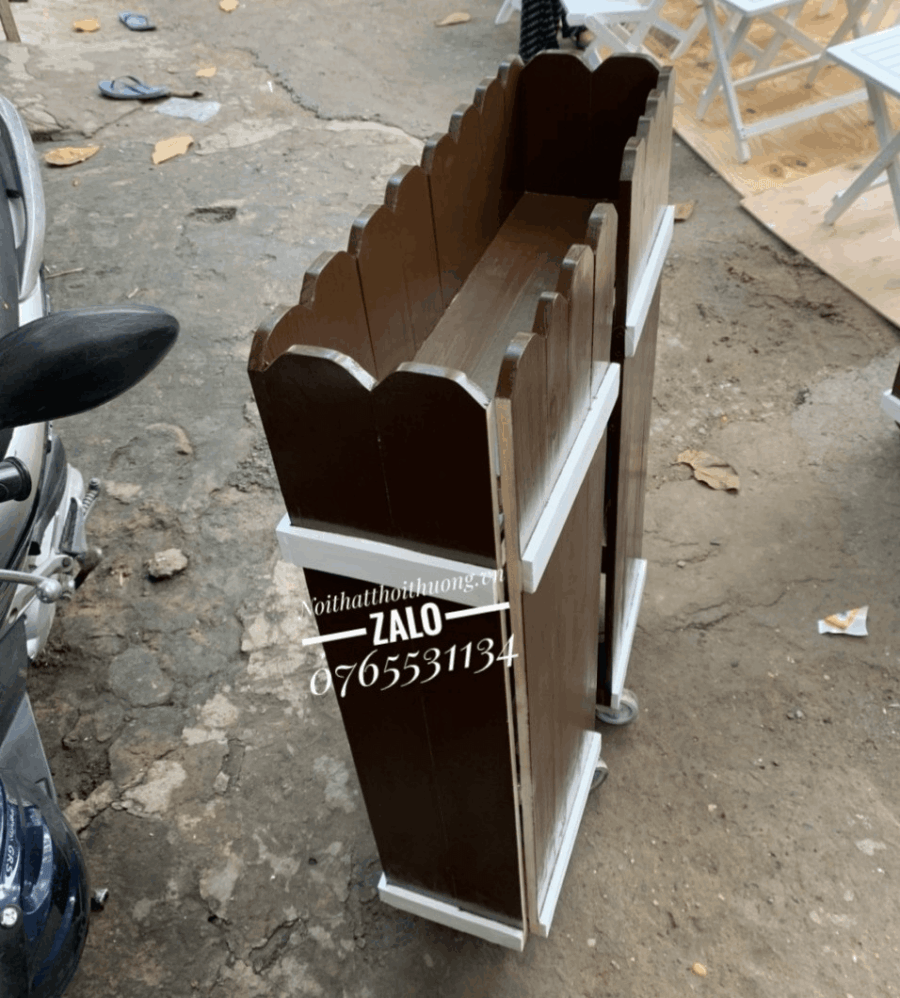 Xe cafe gấp gọn bằng gỗ giá rẻ DĨ AN, Bình DƯơng