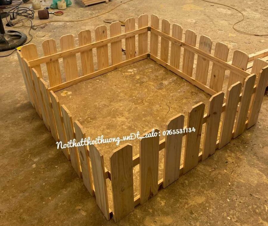 hàng rào gỗ cao 40cm